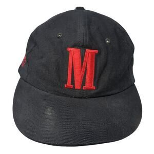 Marlboro Slideback Baseball Hat Black One Size Adjustable Embroidered Vintage